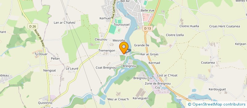 localisation de l'entreprise PISCINE & SPA 29 à BOURG-BLANC