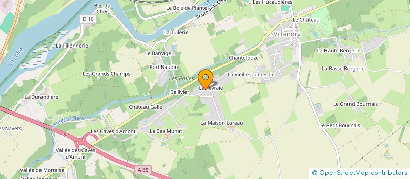 localisation de l'entreprise PISCINE TECHNIK à VILLANDRY