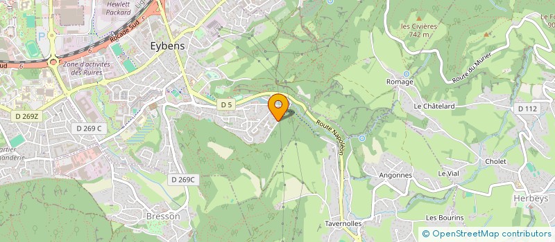 localisation de l'entreprise PISCINES 2 SAVOIES  EYBENS