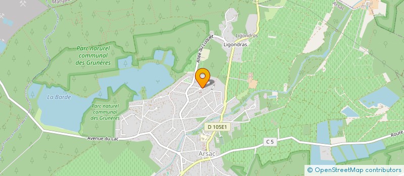 localisation de l'entreprise PISCINES 2L  ARSAC