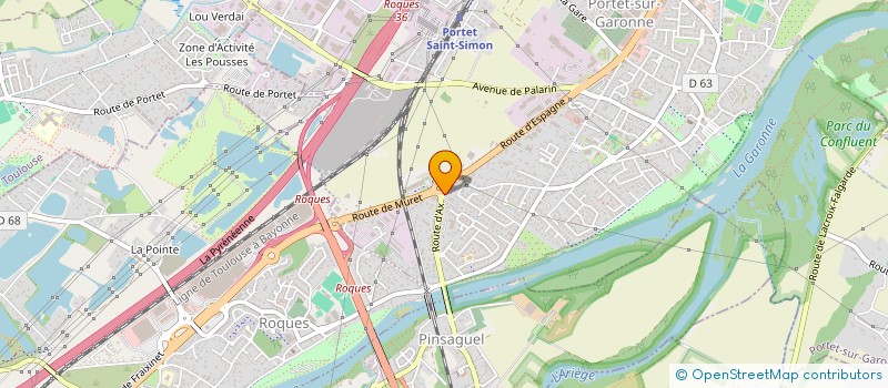 localisation de l'entreprise PISCINES 31 à PORTET-SUR-GARONNE