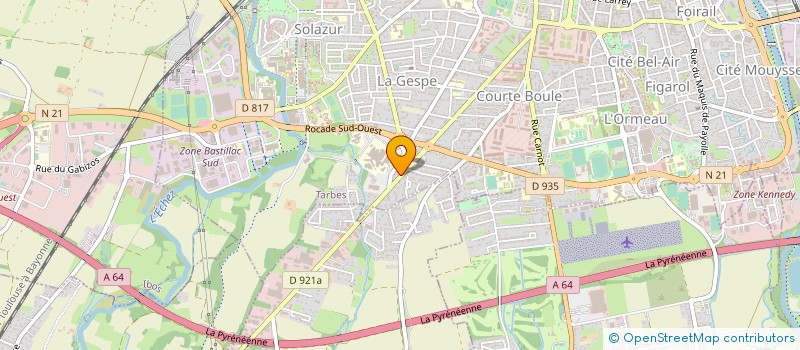localisation de l'entreprise PISCINES 3DX à TARBES