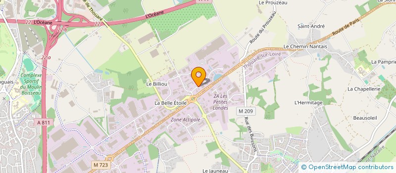 localisation de l'entreprise PISCINES 44 à CARQUEFOU
