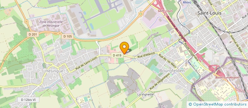 localisation de l'entreprise PISCINES 68  HESINGUE