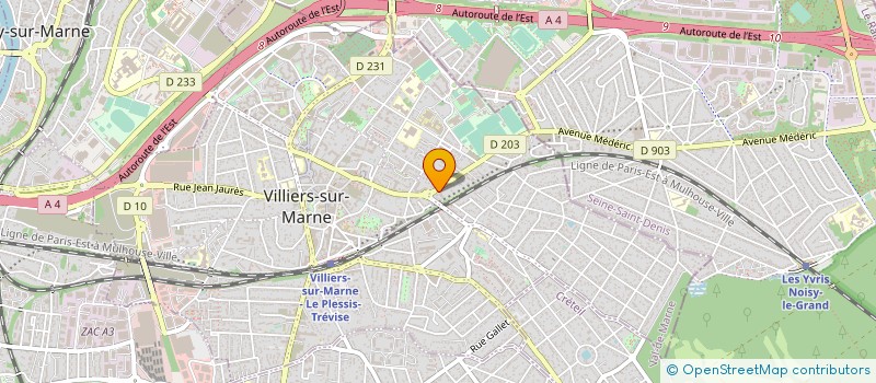 localisation de l'entreprise PISCINES-ARROSAGES-MACONNERIES à VILLIERS-SUR-MARNE