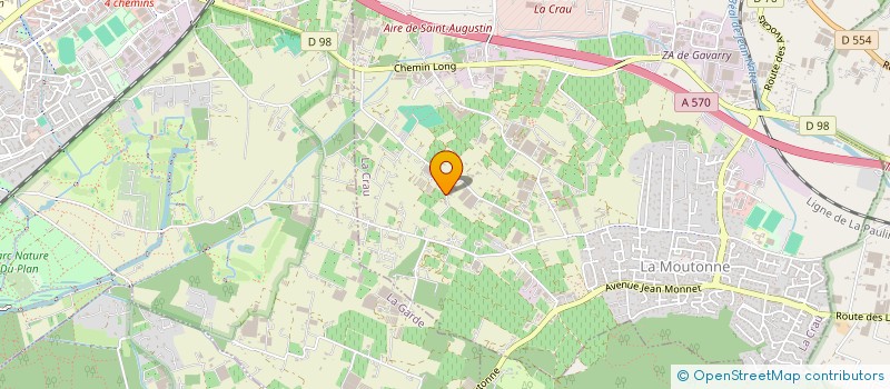 localisation de l'entreprise PISCINES BETON ET CONSTRUCTIONS  LA CRAU