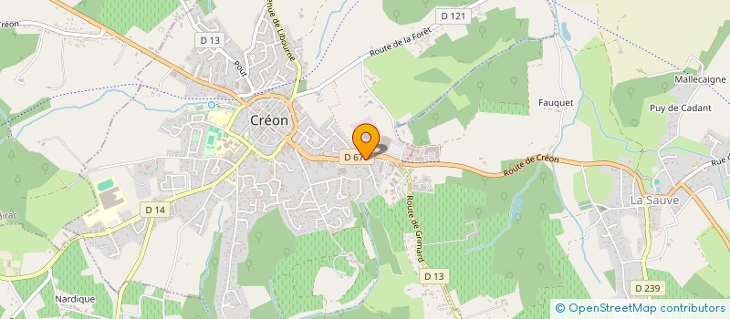 localisation de l'entreprise PISCINES ENTRE 2 MERS  CREON