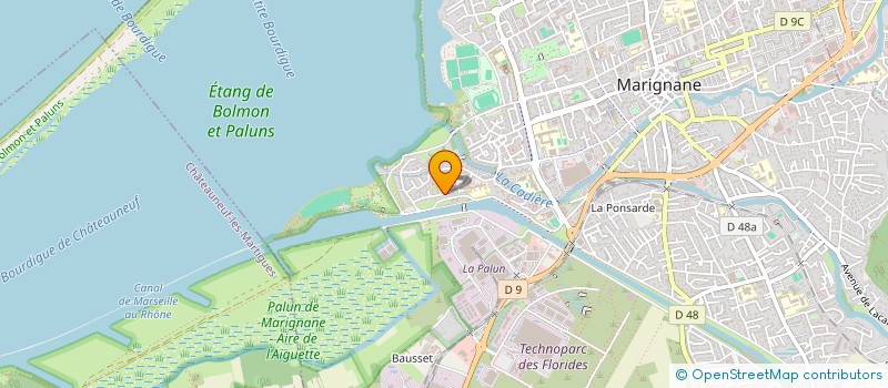 localisation de l'entreprise PISCINES ET AMENAGEMENTS à MARIGNANE
