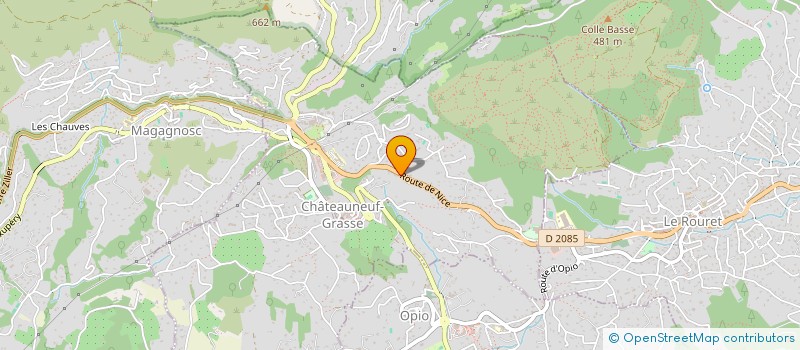 localisation de l'entreprise PISCINES ET JARDINS à CHATEAUNEUF-GRASSE