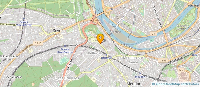 localisation de l'entreprise PISCINES ET JARDINS à MEUDON