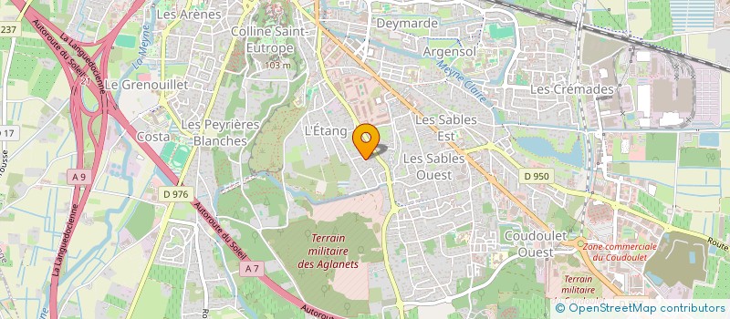 localisation de l'entreprise PISCINES ET MATERIELS D'ORANGE à ORANGE