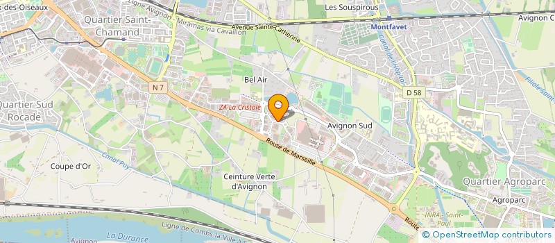 localisation de l'entreprise PISCINES ET MATERIELS DE MONTFAVET à AVIGNON