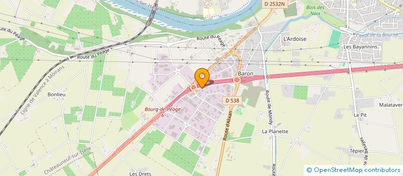 localisation de l'entreprise PISCINES ET MATERIELS DE ROMANS  BOURG-DE-PEAGE