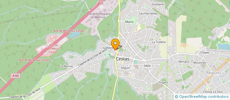 localisation de l'entreprise PISCINES GAUTIER à CESTAS