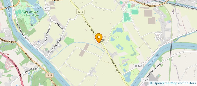 localisation de l'entreprise PISCINES JPB  BOE