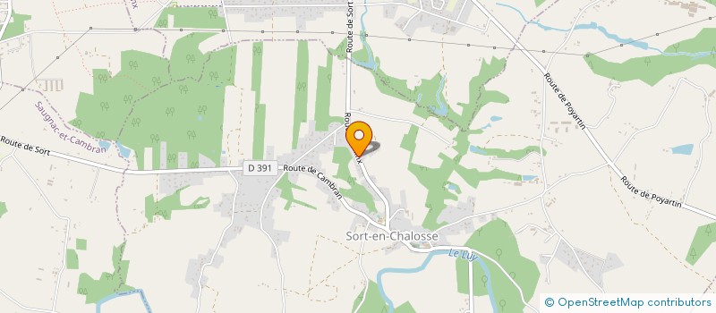 localisation de l'entreprise PISCINES LASSEGUE  SORT-EN-CHALOSSE