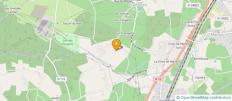 localisation de l'entreprise PISCINES LNC  LARUSCADE