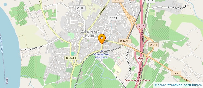 localisation de l'entreprise PISCINES MDB  SAINT-ANDRE-DE-CUBZAC