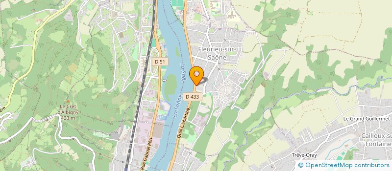 localisation de l'entreprise PISCINES & NATURE  FLEURIEU-SUR-SAONE