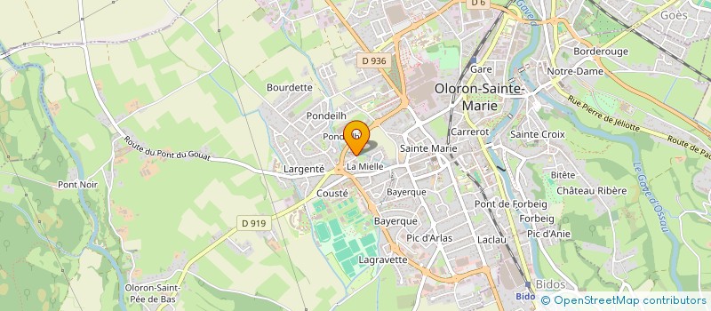 localisation de l'entreprise PISCINES OLORONAISE DISTRIBUTION à OLORON-SAINTE-MARIE