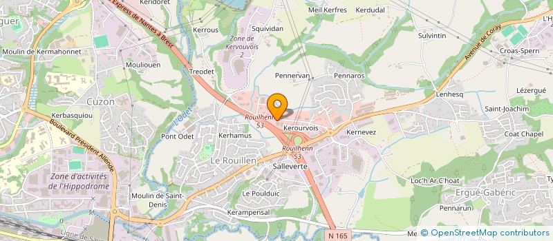 localisation de l'entreprise PISCINES QUIMPEROISES à ERGUE-GABERIC