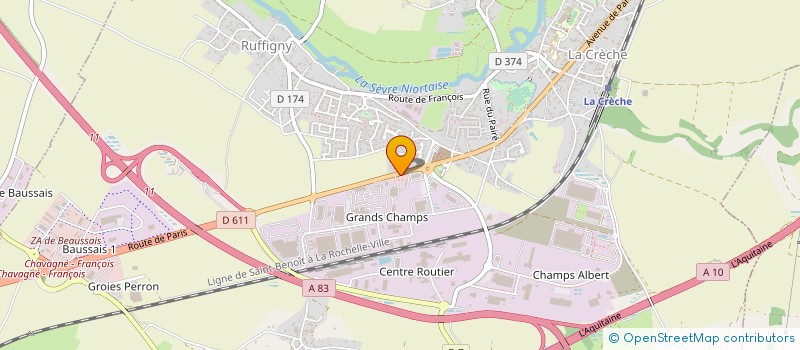 localisation de l'entreprise PISCINES REVAZUR  LA CRECHE