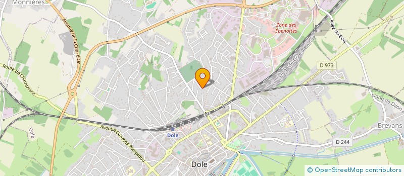 localisation de l'entreprise PISCINES SERVICE à DOLE