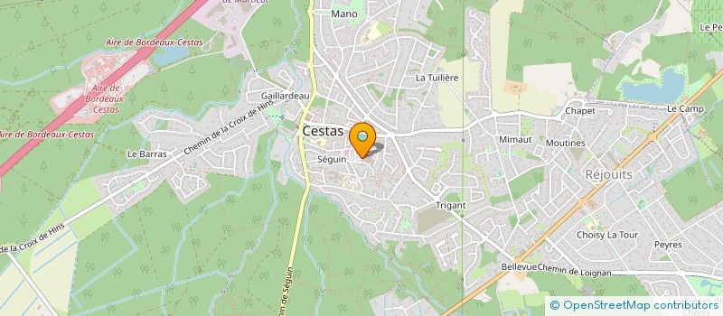 localisation de l'entreprise PISCINES SERVICES  CESTAS