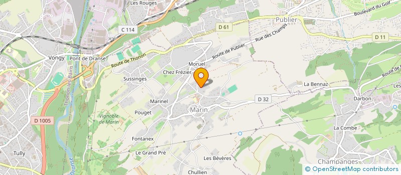 localisation de l'entreprise PISCINES-SERVICES à MARIN
