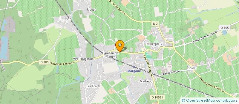 localisation de l'entreprise PISCINES THOMAS  MARGAUX-CANTENAC