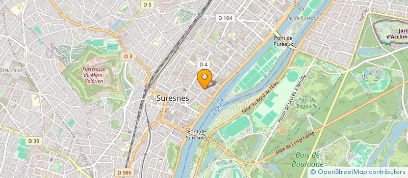 localisation de l'entreprise PISTE ROUGE à SURESNES