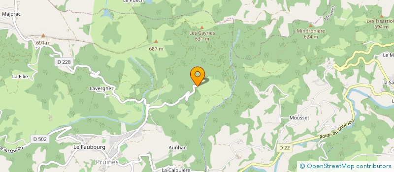 localisation de l'entreprise PISTES HAUTES  PRUINES