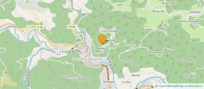 localisation de l'entreprise PISTIL PROD à SAINT-ANDEOL-DE-VALS