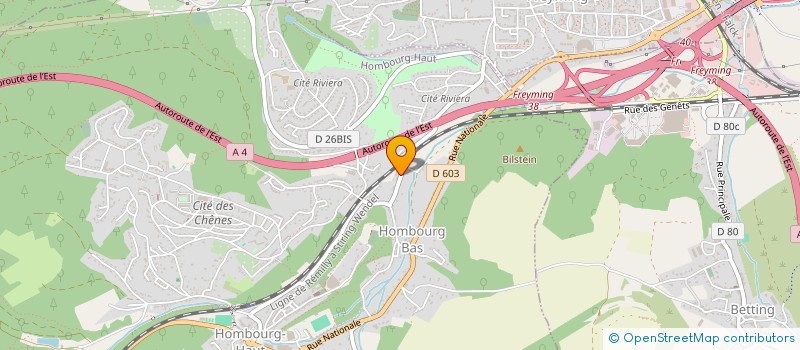 localisation de l'entreprise PIT STOP  HOMBOURG-HAUT