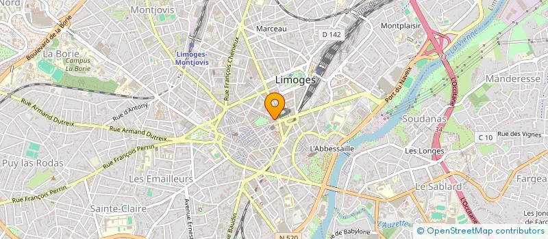 localisation de l'entreprise PITA CARNOT à LIMOGES