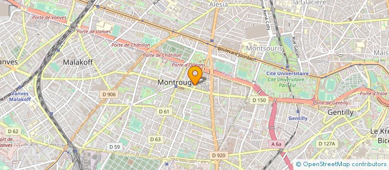 localisation de l'entreprise PITCH BROWS à MONTROUGE