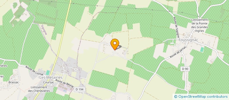 localisation de l'entreprise PITEROIS-AURIAC à FOUSSIGNAC