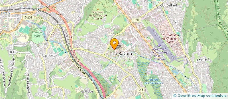 localisation de l'entreprise PITINO PEINTURE à LA RAVOIRE