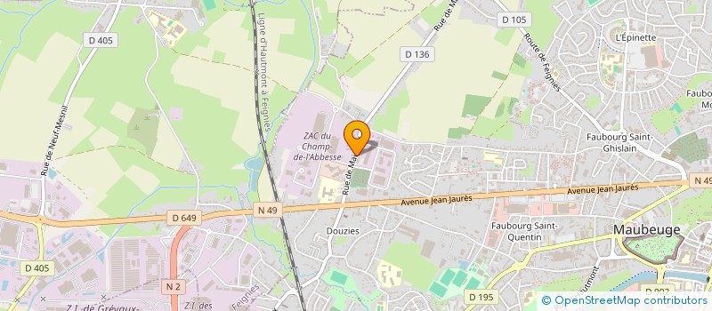 localisation de l'entreprise PIVA à MAUBEUGE