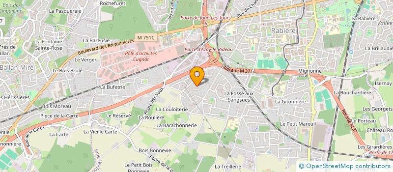 localisation de l'entreprise PIVA  JOUE-LES-TOURS