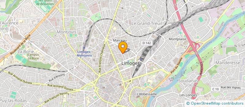 localisation de l'entreprise PIVOINE à LIMOGES