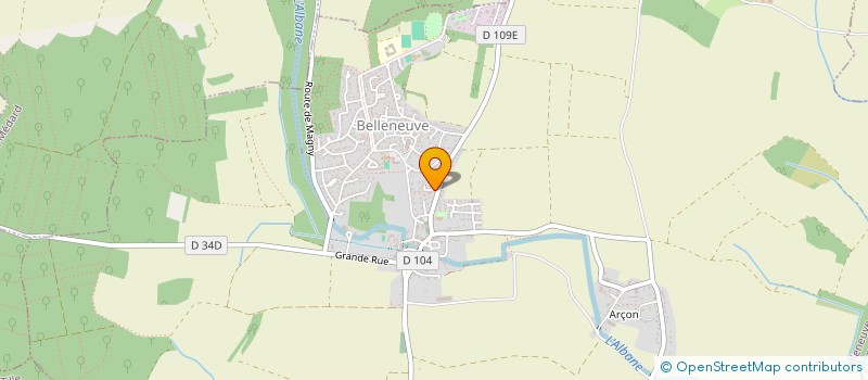 localisation de l'entreprise PIVOINE FD  BELLENEUVE