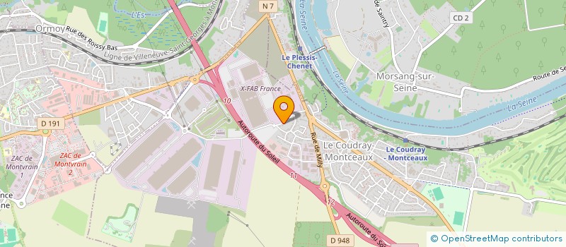 localisation de l'entreprise PIVOST & METAY  LE COUDRAY-MONTCEAUX