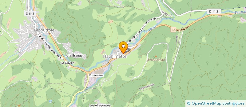 localisation de l'entreprise PIWI MENAGE & REPASSAGE  LAPOUTROIE