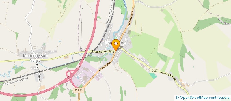 localisation de l'entreprise PIX'IN - LA LOCOMOTIVE  POIX-TERRON