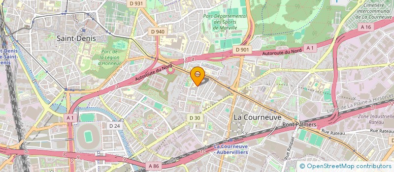 localisation de l'entreprise PIXELXPERT à LA COURNEUVE