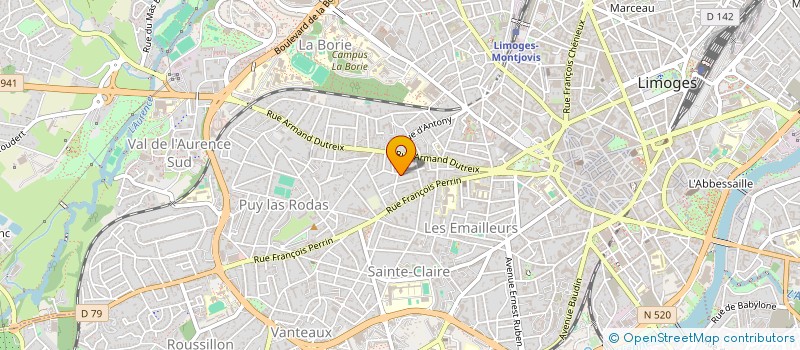 localisation de l'entreprise PIXINE à LIMOGES