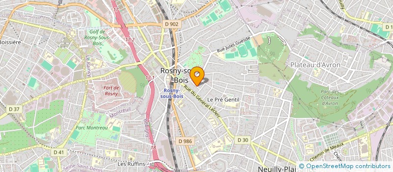 localisation de l'entreprise PIYOFIT à ROSNY SOUS BOIS