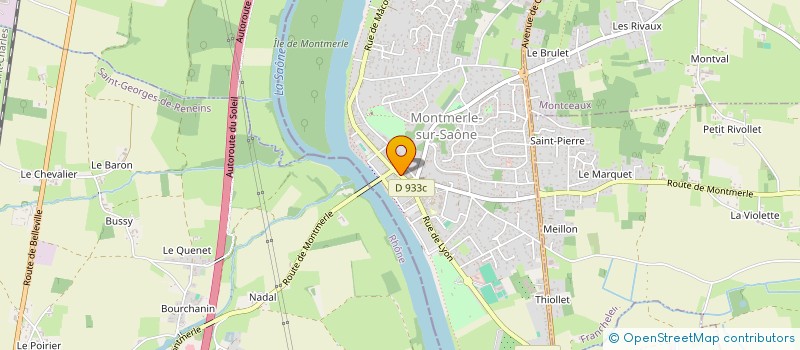 localisation de l'entreprise PIZ'A DONATELLO à MONTMERLE-SUR-SAONE