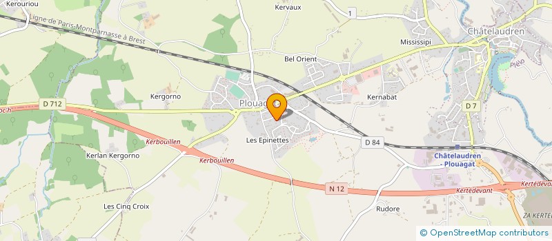 localisation de l'entreprise PIZIVIN AGENCEMENT à CHATELAUDREN-PLOUAGAT